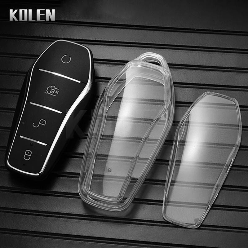 Новый чехол-брелок из ТПУ для автомобильного ключа, защитный корпус-оболочка для Byd Qin Plusdmi Atto 3 Han Ev Dolphin, 4 кнопки, держатель-защитник ключа, аксессуары