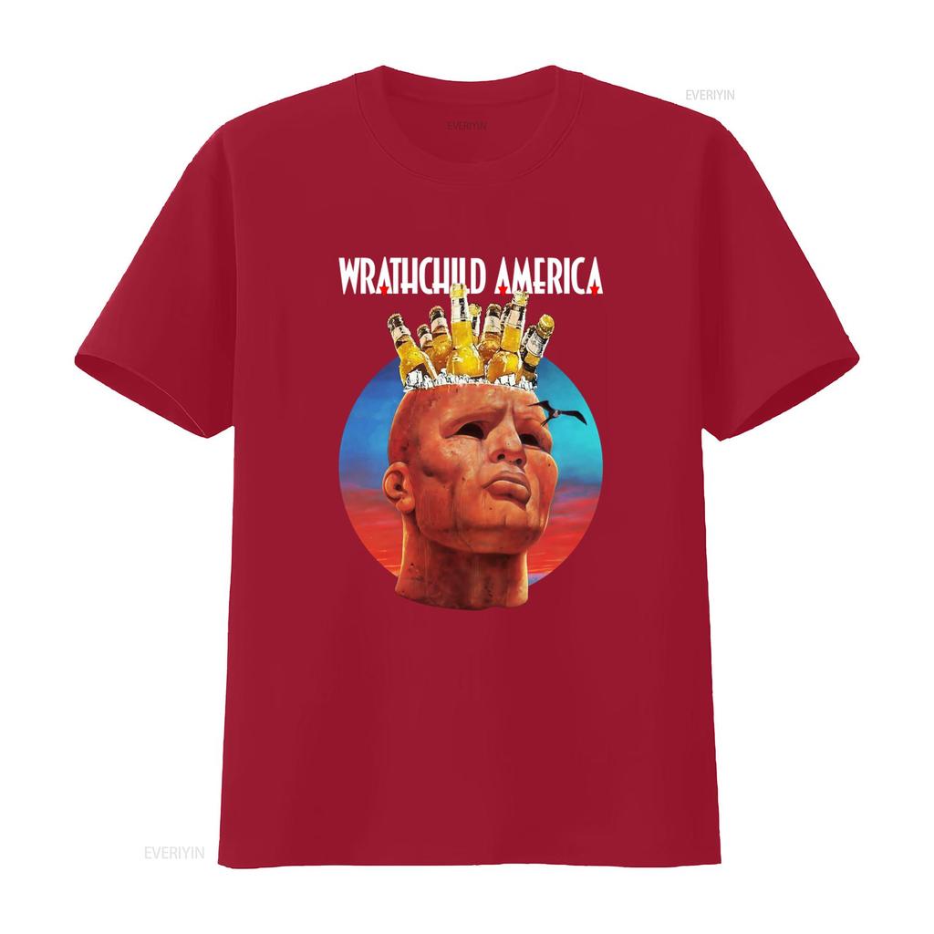 Wrathchild America Tour T Shirt I Aint Drunk Im Just Drinkin Print Mens vintage Washed homme streetwear Stretched
