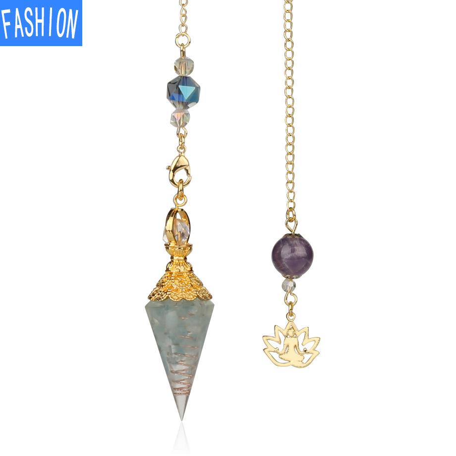 Смешанная аура, маятник природного духа, хрустальный кулон для йоги, позолоченный Будда, идея для медитации, концентрированные ювелирные изделия