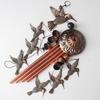 Metal vintage hanging wind chimes garden courtyard decorative bells bird pendants rust-proof iron wind chime hanging ornaments