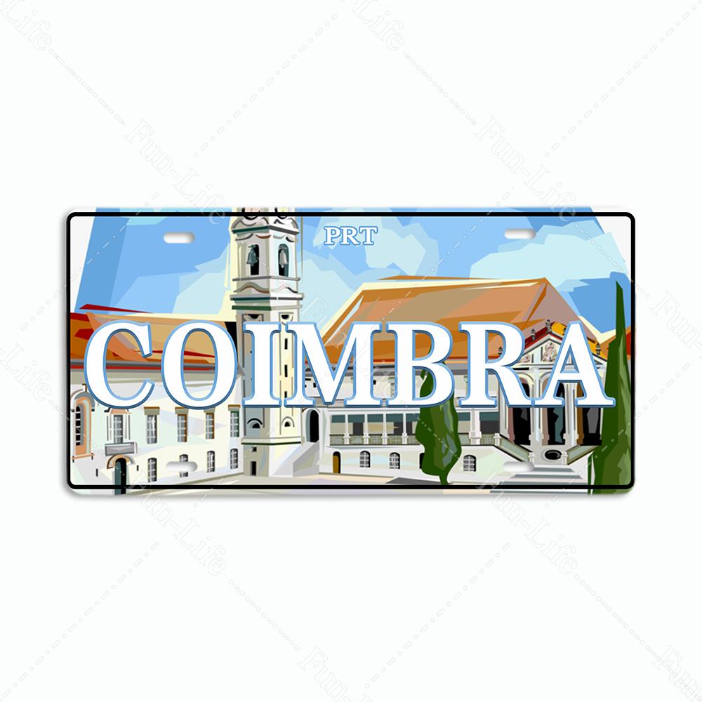 Винтажный плакат с номером автомобиля Испании/СИДНЕЯ Популярный город Бразилия Национальный флаг Ретро жестяные знаки Наклейки для домашнего декора