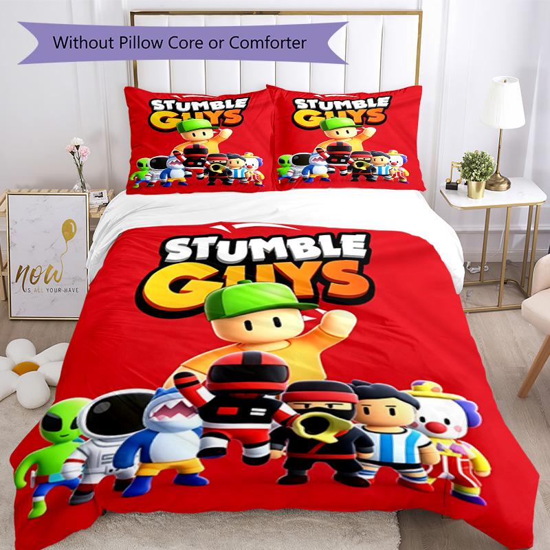 Stumble Guys Comforter Cover Set Suitable for Bedrooms Machine Washable Perfect Gift for Friends Family