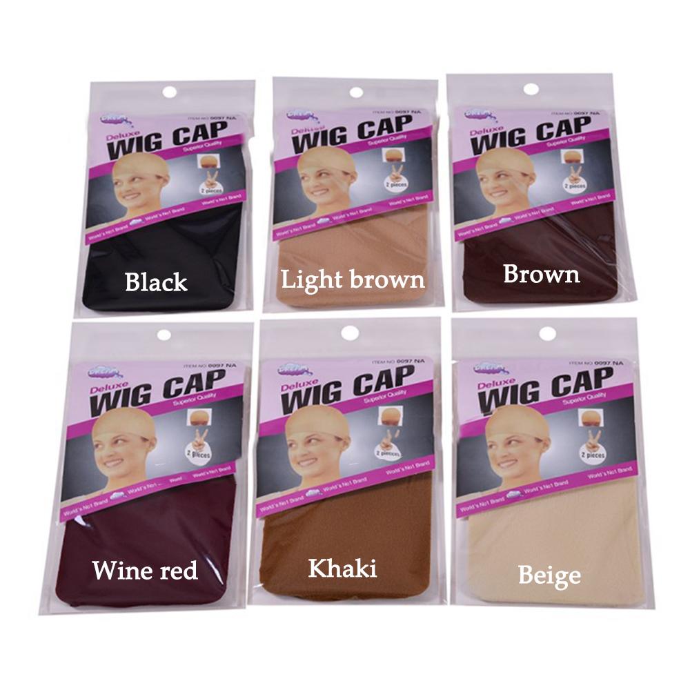 2 шт./лот коричневые плетеные растягивающиеся черные сетчатые чулки сетка для волос парик шапочка аксессуары для волос