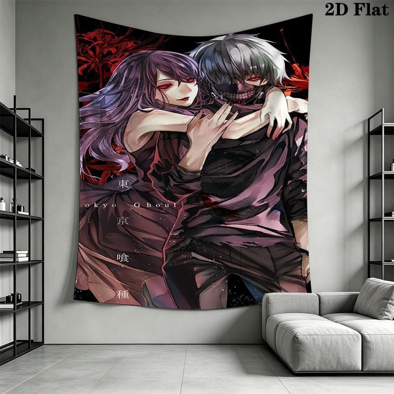 Tokyo Ghoul Kaneki'S Struggle Tapestry Fashion Print Background Cloth Soft Wall Decoration Work Of Art