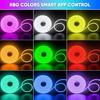 RGB LED Neon Strip Light Bluetooth Control Party Decoration Lamp IP67 Waterproof Lexible Ribbon Rope Light