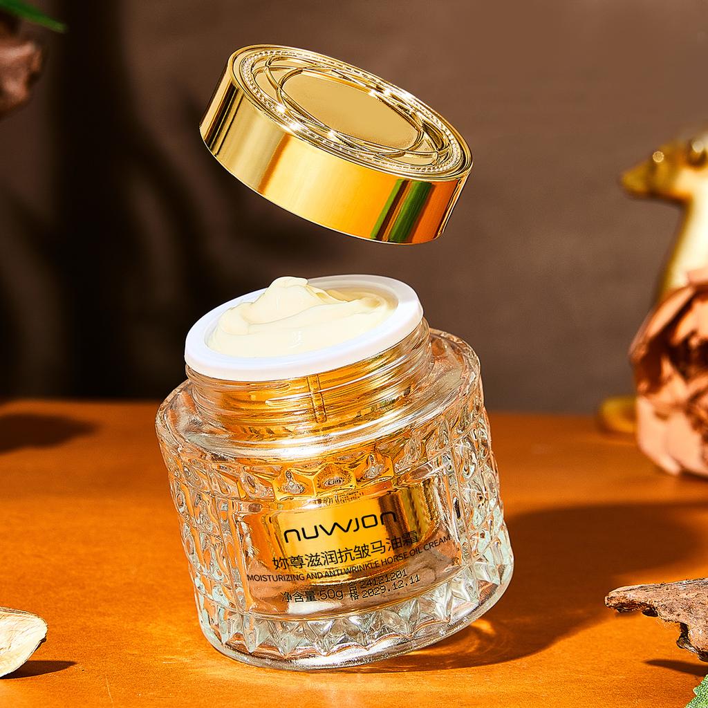 Питательный крем против морщин с конским маслом, увлажняющий, осветляющий кожу, увлажняющий крем для лица для всех типов кожи