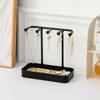 Jewelry Organizer Display For Earrings Necklaces Jewelry Storage Rack With Wooden Base Bracelet Hanging Holder