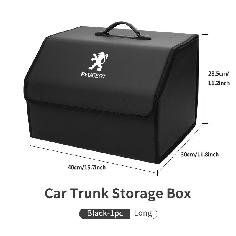 2026 Hot Car Sticker For Peugeot Big Capacity Car Trunk Storage Box Folding Multiuse Tool Tidying 407 508 2008 5008 307 308 3008
