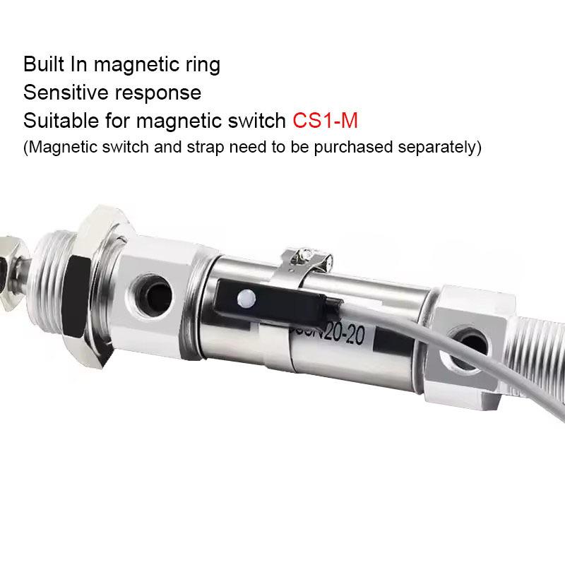 SMC Type CD85N/C85N10 12 16 20 25 ISO Standards Pneumatic Air Standard Single Rod Mini Cylinder Double Acting Stroke 10-225mm