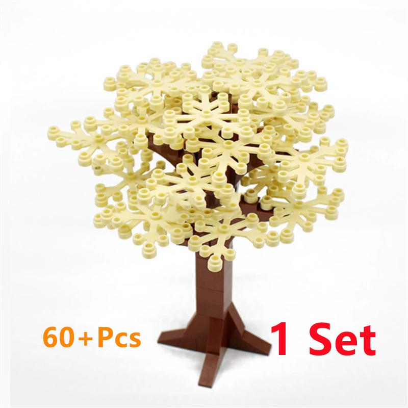 Buildings Blocks Tree Flower Sets City Plant Garden Bonsai Forest Natural City Street View Park Jungle MOC Model Toys For Kids