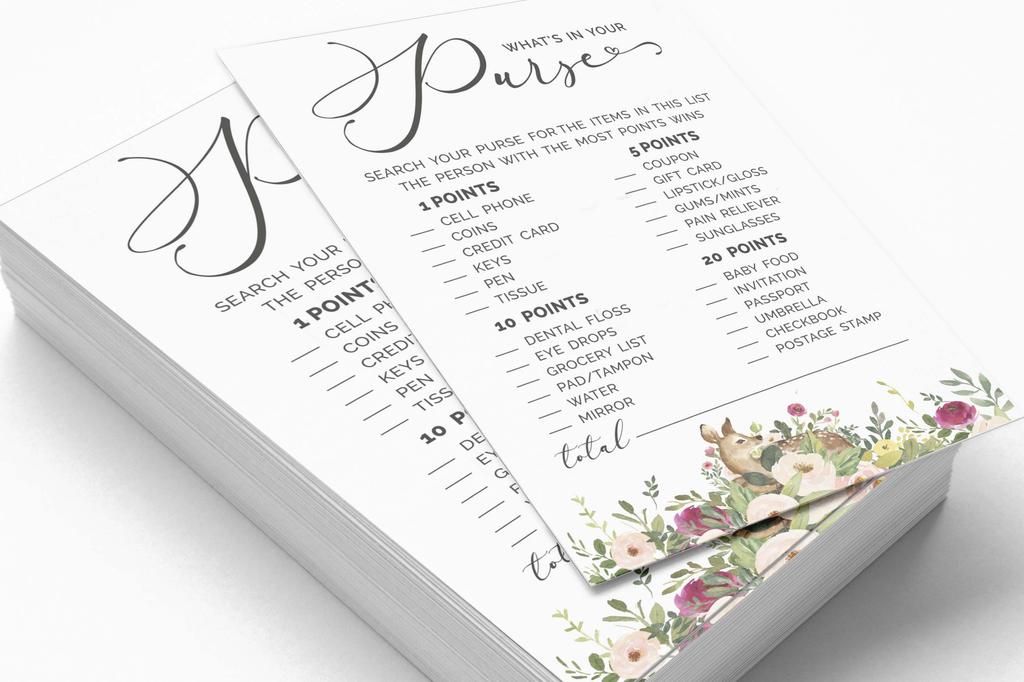 Inkdotpot Олень Животное Ita s A Boy Ita s A Girl Товары для вечеринок - набор из 50 карточек с предсказаниями для Baby Shower