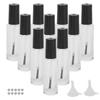 10pcs 8ml Empty Nail Polish Glass Bottles Accessory with Brush Cap Mixing Balls Funnel