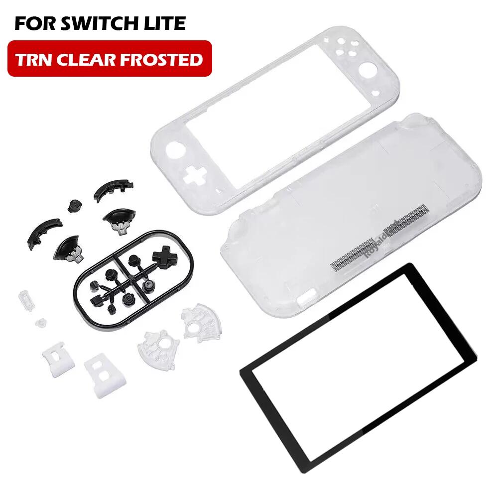 Для NS Switch Lite сменный корпус, набор для самостоятельной настройки с передней и задней крышками, кнопками, закаленным стеклом, инструментами для ремонта
