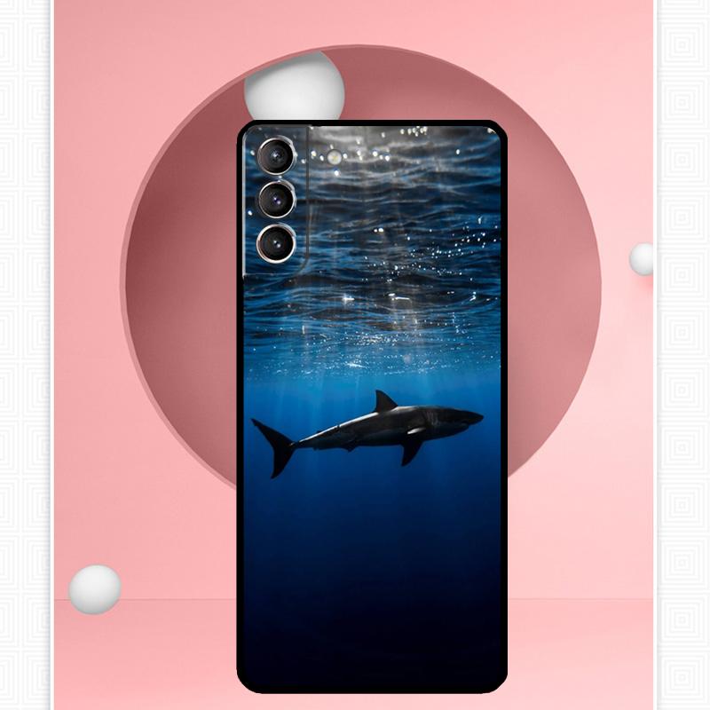 Shark Ocean Fish Case For Samsung Galaxy S24 S23 Ultra S22 S20 FE S21 FE Note 10 20 S8 S9 S10 Plus Cover