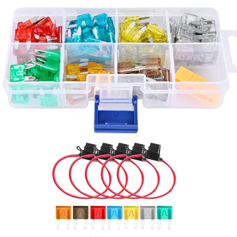120/140Pcs Car Fuses AssortmentKit,Blade-Type Automobile Fuses,Automobile Fuses 2/3/5/7.5/10/15/20/25/30/35/40Amp