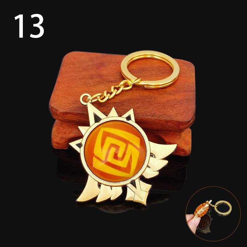 1 шт. Vision Lnazuma Eye Of Original God игрушка брелок светящийся брелок игра Genshin Impact 7 Element Weapons Ganyu