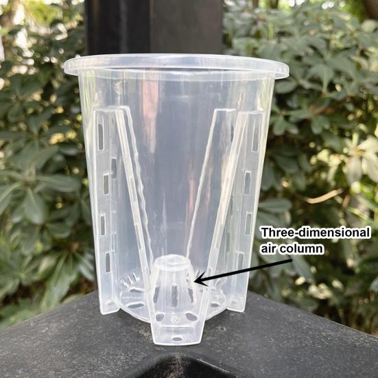 Transparent Orchid Pot Plant Pot with Drainage Holes Phalaenopsis Flower Pot with Air Column Prevent Root Rot for Small Houseplants Seedlings