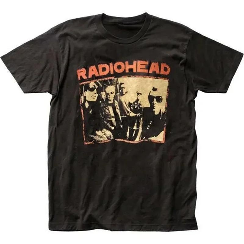 Футболка Radiohead Ретро Классическая Футболка Североамериканский Тур Рок Парни и Женские Футболки Мужские Хлопок Самая Продаваемая Круглый Вырез
