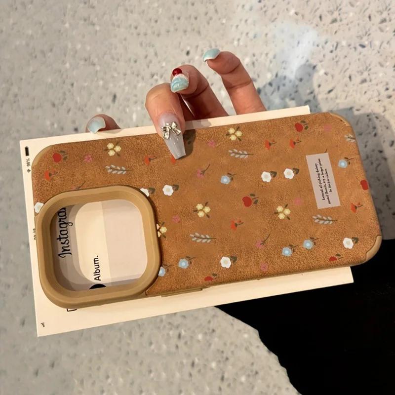 Зимние ветки листья цветы чехол из искусственной кожи для iPhone 17 16 15 14 Plus 13 12 11 Pro Max Air X XS XR противоударный чехол