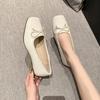 2024 Summer Shoes Ladies Low Heels Bow-Knot Mixed Colors Casual Female Sneakers Shallow Mouth Square Toe Elegant Women's Moccasins Fl