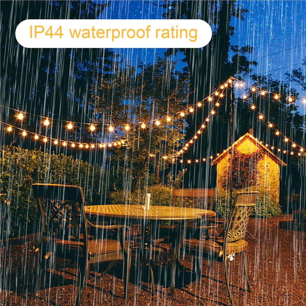 Солнечные панели светодиодные уличные гирлянды 49 футов 20 лампочек гирлянды в форме шара водонепроницаемые патио светильники для