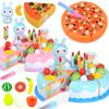 Simulated Kitchen Cutting Food Toys Cooking Pretend Play Plastic Parent-child Interaction Color Cognition Birthday Gift TMZ