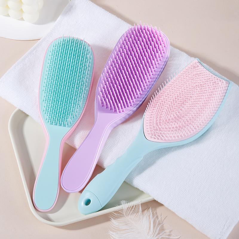 1pc Dual-Color Detangling Hair Brush, Scalp Massage Styling Comb for Women, Normal Hair Type Finishing Comb for Easy Cleaning