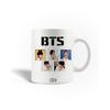 Керамическая кружка - BTS - Логотип Bangtan Sonyeondan - 30 кл - Подходит для мытья в посудомоечной машине - Белый