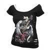 Spiral Direct Womens/Ladies Rock Angel Ripped 2 In 1 T-Shirt