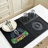Барный коврик Креативный Персонализированный Сливной коврик Утолщенный Теплоизоляция Защита от ожогов Нескользящий Коврик для барной стойки Маслостойкий Водонепроницаемый