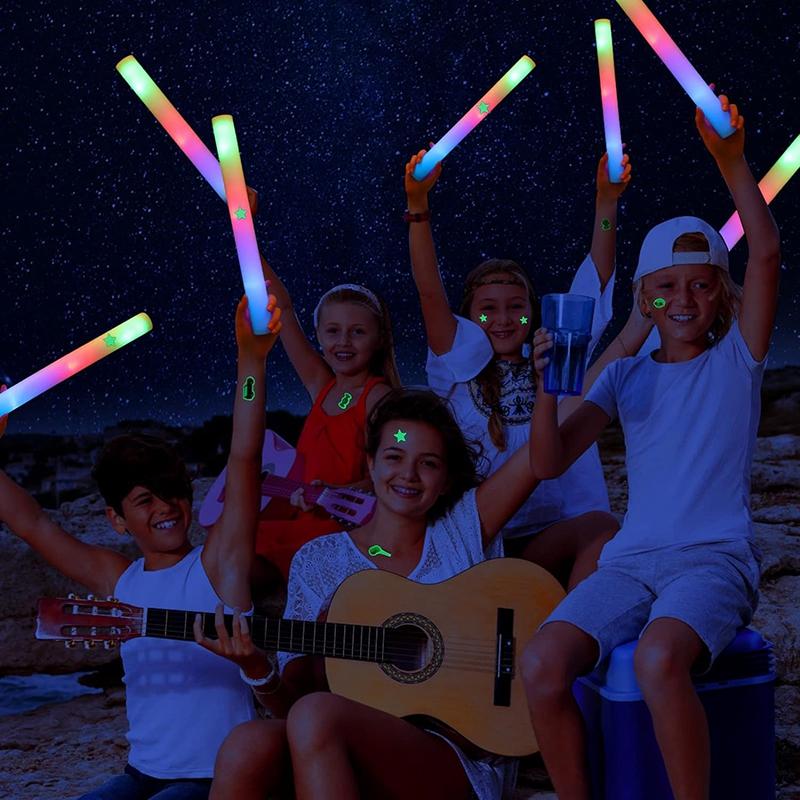 5pcs Flashing LED Light Colorful Light Stick Music Festival Birthday Wedding Party Supplies Party Bright Colorful Glow Stick