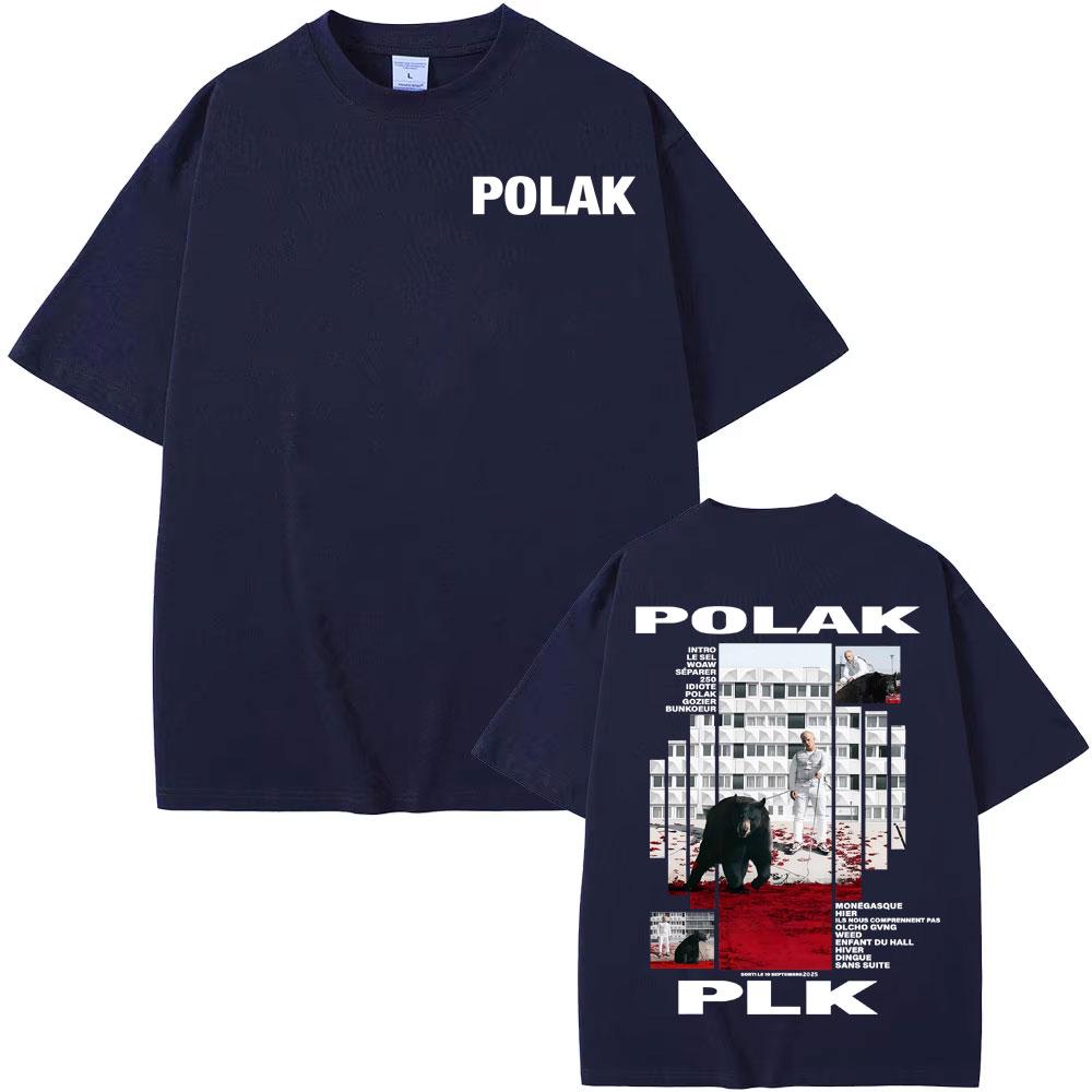 Rapper Plk Polak Album Series 2025 Cover Tshirts for Unisex Vintage 90s Hip Hop Street T Shirt Unisex Casual 100 Cotton Tshirt Tops