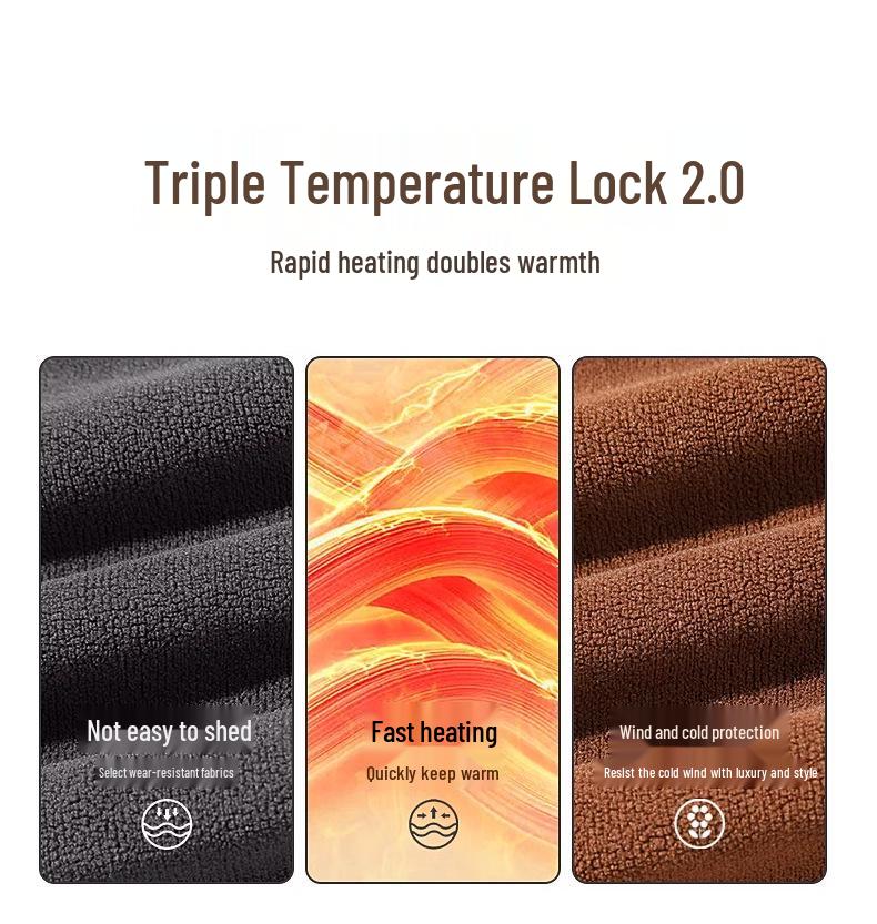 Мужская быстросохнущая эластичная футболка с длинным рукавом - Зимний базовый слой из флиса с начесом для пеших походов