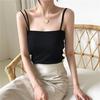 Camisole Women's Summer Outer Wear New Korean Style Simple and Versatile Double Shoulder Straps Slim Knitted Bottoming Shirt Top