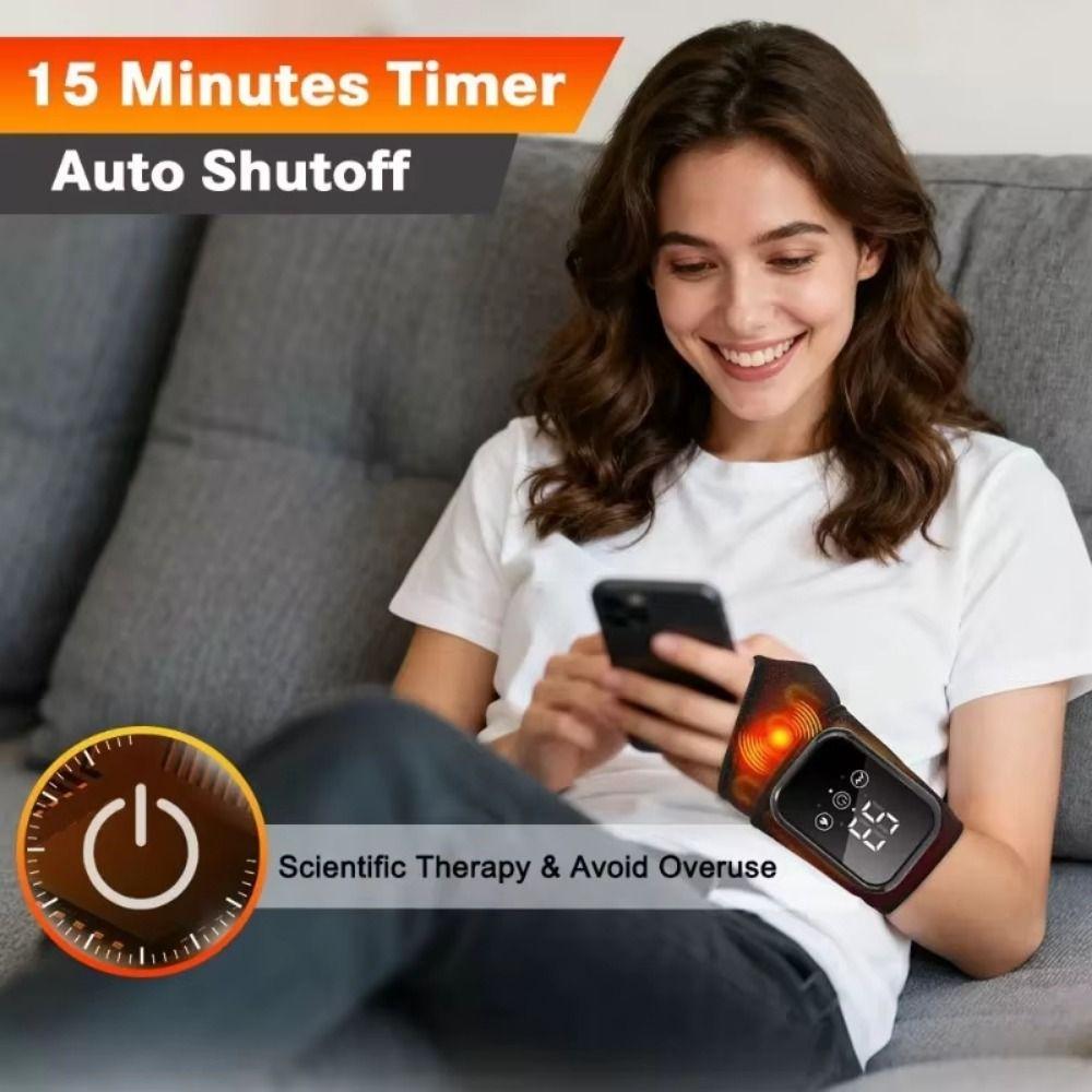 Non-Slip Electric Heating Wrist Guard Adjustable Wrist Support Belt Sports Recovery