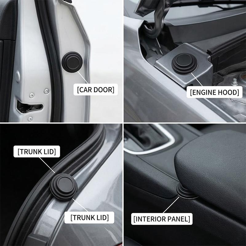 Universal Car Door Shock Absorbing Pad Rubber Bumper Anti-Collision Soundproof Sticker Trunk Noise Reduction Auto Accessories