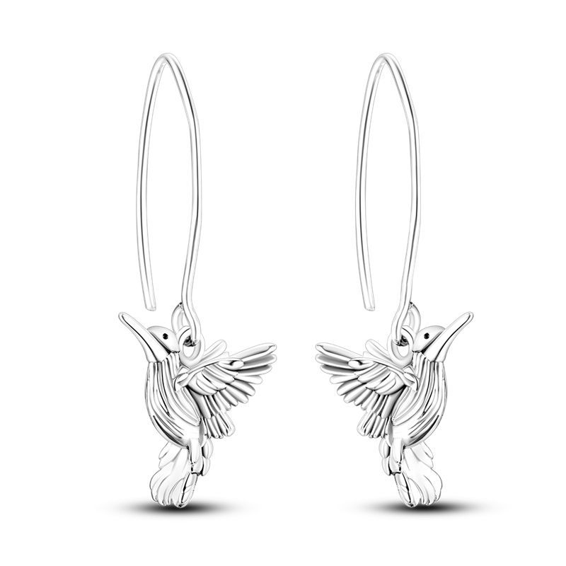 Orstarry Серьги-кольца из стерлингового серебра 925 пробы Женские украшения Искрящиеся серьги-гвоздики с животными (кошка, собака) Подарок на свадьбу, годовщину