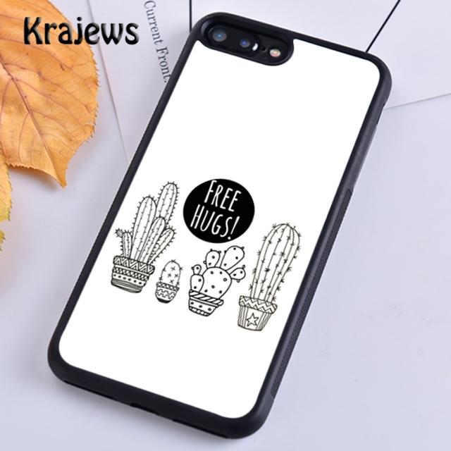 Krajews Hug Cactus Summer For iPhone 17 Air 16 Phone Case Cover 15 14 plus 12 13 pro max coque Shell Fundas