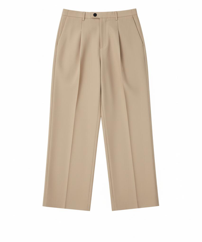 ESN Tailor One-Pleat Hidden Elastic Waist Slacks - 3 Colors