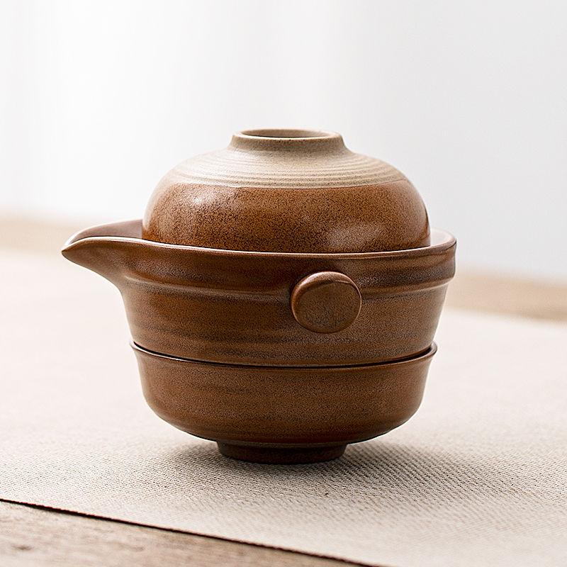 Чайный сервиз «Китайский кунг-фу» 1 чайник 2 чашки Дорожный набор для зеленого чая и чашек Чайная утварь Чайные чашки и кружки Керамический чайник Гайвань-бар