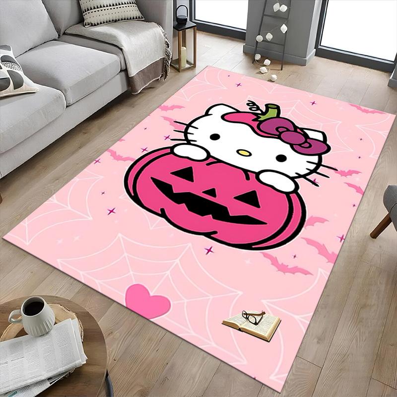 1 шт. Коврик Хэллоуин Hello Kitty, противоскользящий, из полиэстера, для офиса, спальни