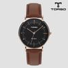 TORSO Torso T41L Классические кварцевые часы для пар, кожаные наручные часы унисекс, популярные корейские часы