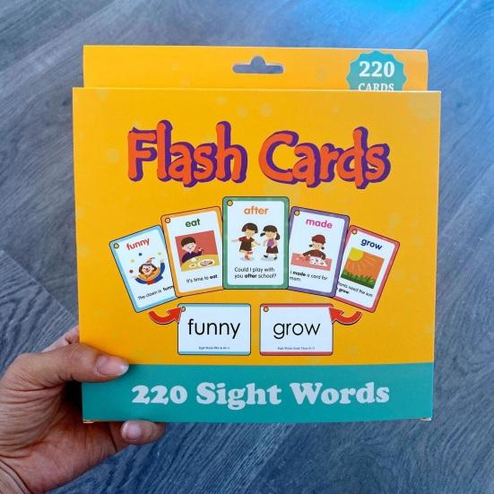 1 Set Sights Words Flash Cards Alphabet ABC English Words Spelling Preschool Learning Educational Cognitive Flashcard Toddlers Boys Girls Gift