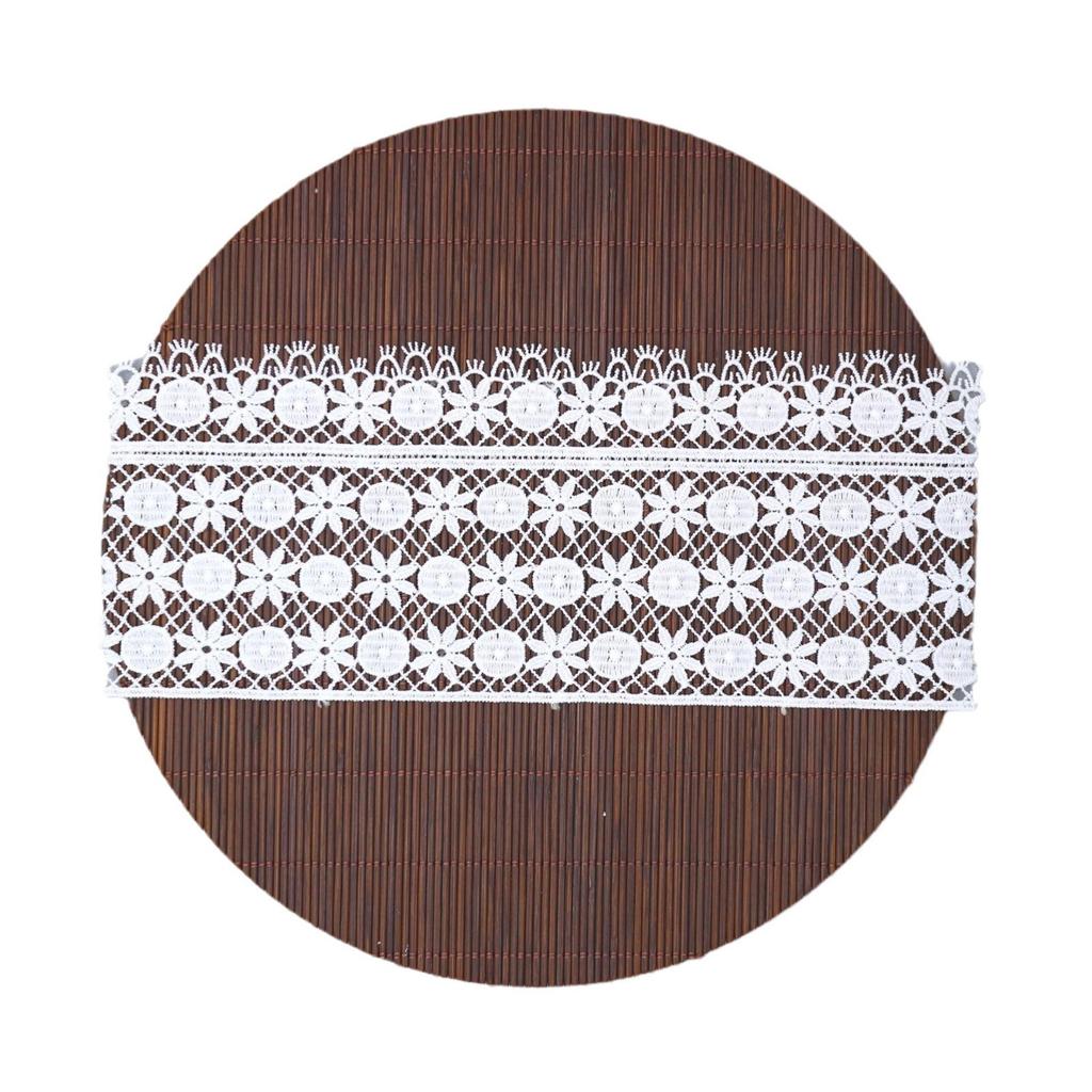 Водорастворимое молочное шелковое вышитое кружево, женские аксессуары для одежды, одностороннее неэластичное ажурное кружево