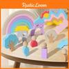 Деревянные обучающие ранние блоки радужных цветов, развивающие когнитивные навыки и креативность у детей