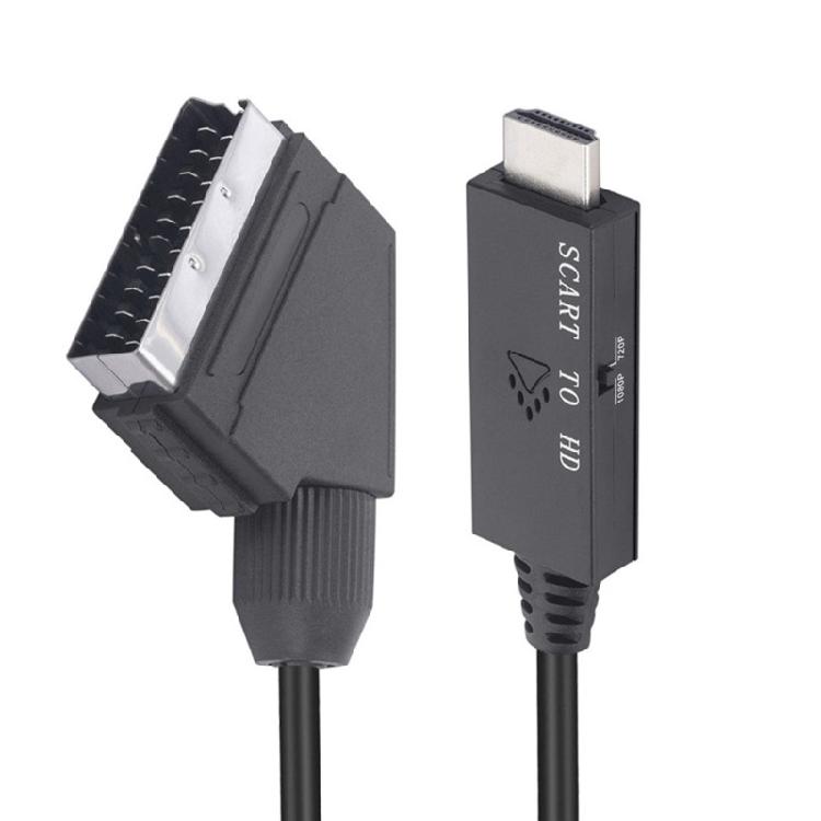 Портативный адаптер-конвертер SCART в HDTV для мгновенного преобразования сигнала в высокое разрешение. Установка драйверов не требуется.