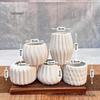 Lilang Creative Pure White 5-Piece Plant Pot Set