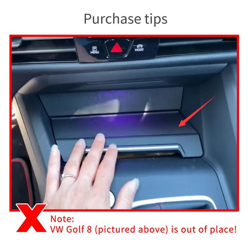 Центральный подлокотник автомобиля для VW Golf 8 2020, аксессуары для салона, органайзер для центральной консоли, ЧЕРНЫЙ