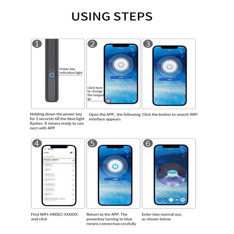 HD 1080P Беспроводной очиститель ушей с подключением Wi-Fi для iPhone, iPad и Android