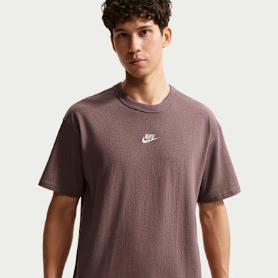 Nike Sportswear T Shirts Men's Totem Black Purple Crew Neck Moderate